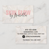 ピンクモダンシルクプロフェッショナル名刺 名刺 (正面/裏面)