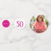 ピンクモダンシルバーとホワイト50と素晴らしい コンフェッティ (裏面)