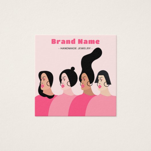 ピンクモダンジュエリー店のクレフタイヤリングホルダー (正面)