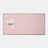 ピンクモダンスクリプガーリートモノグラム名 デスクマット (正面)