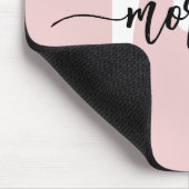 ピンクモダンスクリプガーリートモノグラム名 マウスパッド (コーナー)