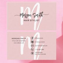 ピンクモダンスクリプガーリートモノグラム名