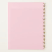 ピンクモダンスタイリッシュの金ゴールドスクリプトモノグラム2023 プランナー手帳 (裏面)