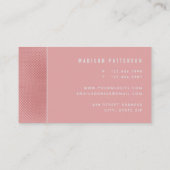 ピンクモダンスタイリッシュフォイル加工プロフェッショナル 名刺 (裏面)