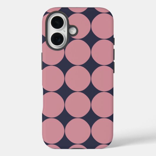 ピンクモダンスタイリッシュ水玉模様 Case-Mate iPhoneケース (裏面)