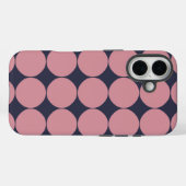 ピンクモダンスタイリッシュ水玉模様 Case-Mate iPhoneケース (裏面 (横))