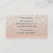 ピンクモダンスパークリーFlamingo名刺 名刺 (裏面)