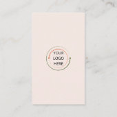 ピンクモダンソーシャルメディアQRコードビジネス 名刺 (裏面)