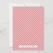 ピンクモダンタイポグラフィベビーガール写真Aqiqah 招待状 (裏面)