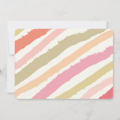 ピンクモダンタイポグラフィ女子カラフルベビーシャワー 招待状 (裏面)