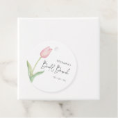 ピンクモダンチューリップソロブライダルブランチ フェイバータグ (インサイチュ)