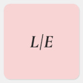 ピンクモダンチューリップ結婚封筒用シール スクエアシール (正面)