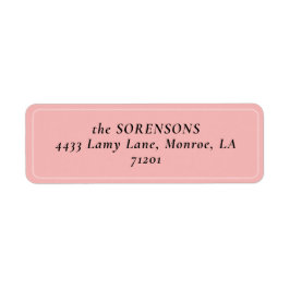 ピンクモダンチューリップ結婚差出人住所ラベル ラベル