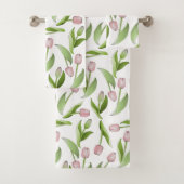 ピンクモダンチューリップ バスタオルセット (インサイチュ)