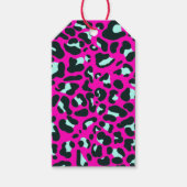 ピンクモダンチータヒョウアニマルプリント ギフトタグ (正面)