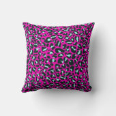 ピンクモダンチータヒョウアニマルプリント クッション (裏面)