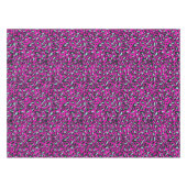 ピンクモダンチータヒョウアニマルプリント テーブルクロス (正面(横))