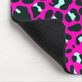 ピンクモダンチータヒョウアニマルプリント マウスパッド (コーナー)
