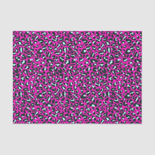 ピンクモダンチータヒョウアニマルプリント 薄葉紙 (正面)