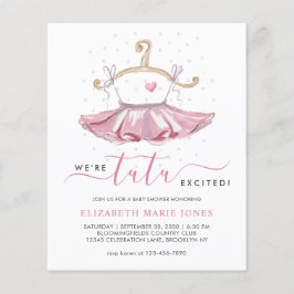 ピンクモダンツチュバレリーナバレエ少女ベビーシャワー