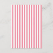 ピンクモダンツチュバレリーナバレエ少女ベビーシャワー エンクロージャーカード (裏面)