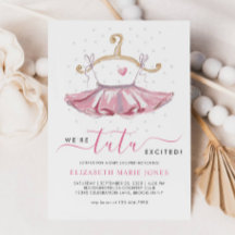 ピンクモダンツチュバレリーナバレエ少女ベビーシャワー