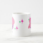 ピンクモダンディスコ女性のカーボーイカウボーイ コーヒーマグカップ (中央)