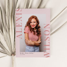 ピンクモダントレンディーミニマル3写真卒業