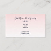 ピンクモダンドリップグリッターとハイヒール 名刺 (裏面)