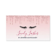 ピンクモダンドリップグリッター&黒まつ毛