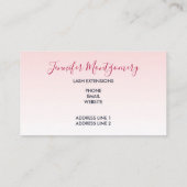 ピンクモダンドリップグリッター&黒まつ毛 名刺 (裏面)