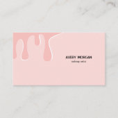 ピンクモダンドリップメイクアップアーティスト名刺 名刺 (正面)