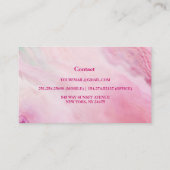 ピンクモダンドリップメイクアップアーティスト 名刺 (裏面)