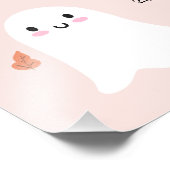 ピンクモダンハロウィーン赤ちゃんシャワー歓迎サイン フォトプリント            (角)