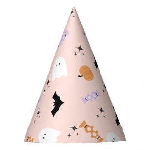 ピンクモダンハローウィンパーティ帽子 パーティーハット