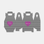 ピンクモダンハートありがとう フェイバーボックス (折り畳みなし)