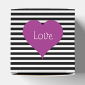 ピンクモダンハートありがとう フェイバーボックス (上部)