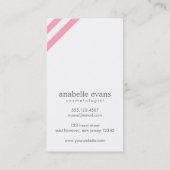 ピンクモダンハートと渦巻き 名刺 (裏面)