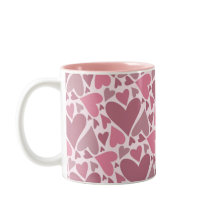 ピンクモダンハートバレンタインデー