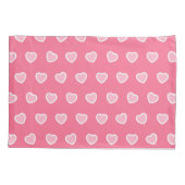 ピンクモダンハートバレンティンデイコレクション 枕カバー (裏面)