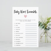 ピンクモダンハートベビーワードスクランブルゲーム (スタンド正面)