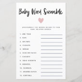 ピンクモダンハートベビーワードスクランブルゲーム (正面)