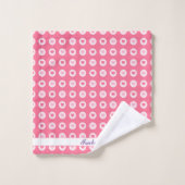 ピンクモダンハートラブコレクション バスタオルセット (ウォッシュタオル)