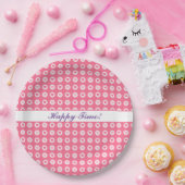 ピンクモダンハートラブコレクション ペーパープレート (パーティー)