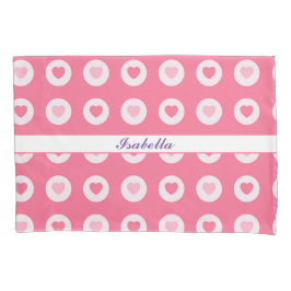 ピンクモダンハートラブコレクション 枕カバー