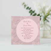 ピンクモダンハート結婚式招待状 招待状 (スタンド正面)