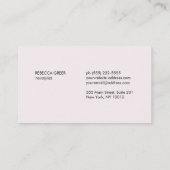 ピンクモダンハート美容師ブラック 名刺 (裏面)