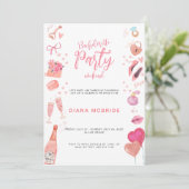 ピンクモダンバチェロレッテウィークエンド10月 招待状 (スタンド正面)