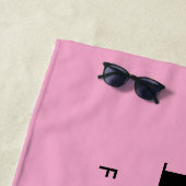 ピンクモダンバチェロレッテ未来の花嫁 ビーチタオル (インサイチュ)