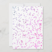 ピンクモダンパープルグリッター12誕生日 招待状 (裏面)